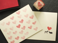 little monster Heart Stamps Valentine Card